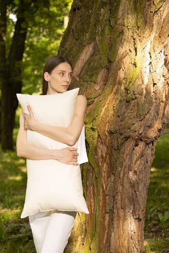 Vitaschla® Bio-Luxe-KBA dunkudde ekologisk gås tysk kvalitet alla storlekar 30 % dun (40 x 80 cm METLFEST)