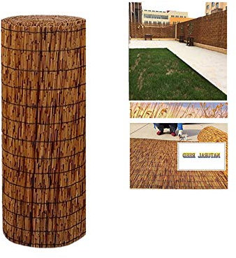 MikusangT Recinzione a Lamella Reed Scherma Recinzioni Decorative Tende Canna Naturali per Interni Esterni Tende di Paglia Dimensioni Essere Personalizzate Decorazioni per la casa Retro Sunshade