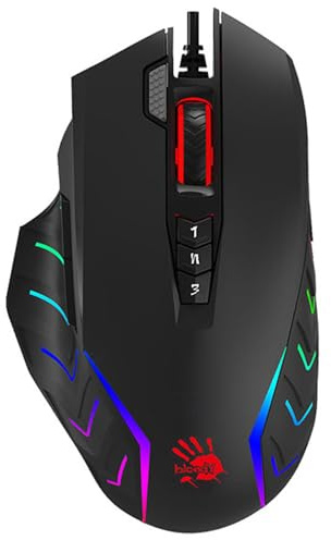 A4tech J95S Stone Black USB Gaming Maus, Optischer Sensor BC3332-S, Light Strike-Technologie, DPI: 100-8000