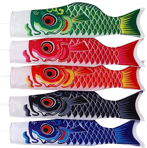 BESTonZON 5piezas Decorativos Banderines De Japonesa para Exteriores Coloridos y Resistentes Celebraciones y Decoración De