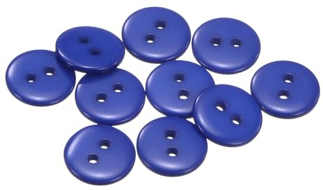 QUARKZMAN 10pz Bottoni da Cucire 1/2(12,5mm) 2 Fori Bottoni di Ricambio in Resina Rotondi per Abbigliamento Fai Da Te Decorazioni Artigianali, Blu Scuro