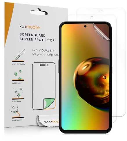 kwmobile Skärmskydd kompatibla med CMF Phone 1 skärmskydd – 3 x ultraklart genomskinliga telefonfilmer