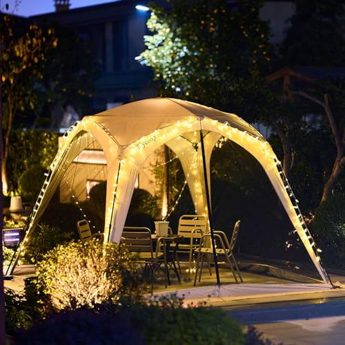 10x10 Screen Tents for Camping, 6-8 Persons Screen House with Mesh Doors and Carry Bag, 360° Ventilated & Bug Free for Backyard, Patio, Picnic, Outdoor Quick Setup Folding Insect