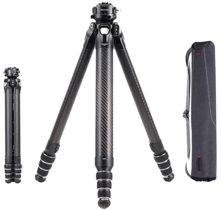 Falcam TreeRoot F38 Pro Treppiede in Fibra di Carbonio, Treppiede da Viaggio a Chiusura Rapida da 61, Testa a Sfera a 360°, Capacità di Carico 5kg, Interfacce F22, Vite da 1/4, Fori per Cinghie per