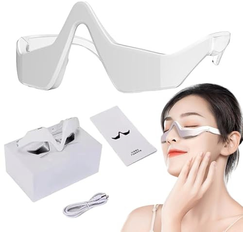 VGVGAJ Tragbares Augenmassagegerät, unter der Brille mit rotem Gemüse für die Augen, Entfernen von Brillentaschen, unter roten Augen für die Augen, Gerät