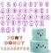 dinghaole Lot de 40 Emporte Piece Lettre Alphabet, pour décorer la pâte à sucre, les biscuits et les tartes, lettres, chiffres et signes de ponctuation pour décorer les gâteaux, accessoires