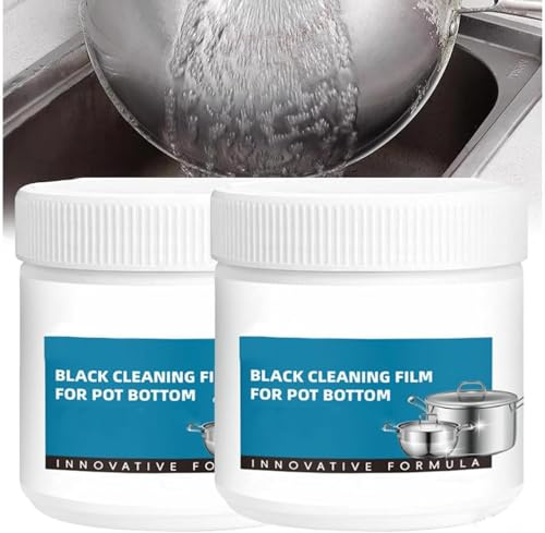 Pâte puissante pour enlever les résidus brûlés pour ustensiles de cuisine, pâte puissante pour enlever les brûlés, nettoyeur de casseroles pour le fond des poêles, élimine les taches tenaces sur