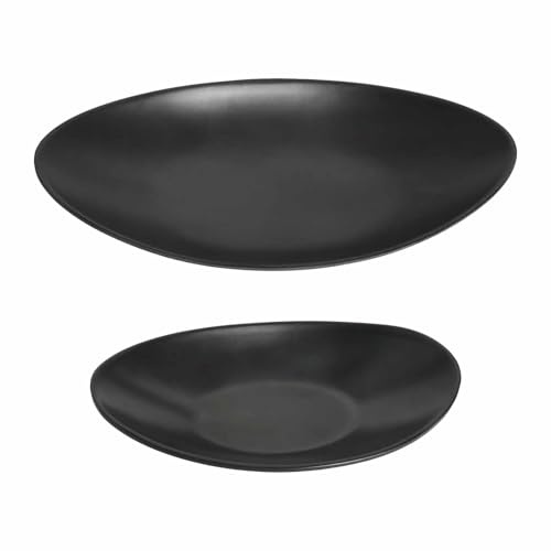 Piatto Per Gioielli Nero Opaco, 2 Dischi Chiave Irregolari (Dimensioni Grandi, Dimensioni Piccole), Vassoio Decorativo, Adatto Per Esposizione di Gioielli, Deposito Chiavi E Decorazione Del Corridoio