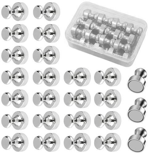 NXPUXP 25 pcs Aimants Puissants,Aimant Neodyme,Magnet Frigo, Magnétiques pour Cuisine Réfrigérateur Bureau Tableau Blanc,16x12mm