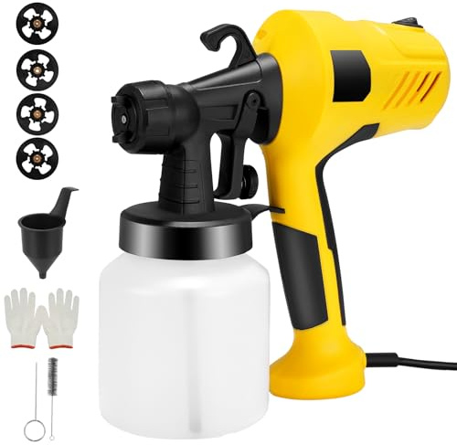 Farbsprühsystem 800 W Farbsprühgerät mit 5 Düsen und 3 Sprühvarianten Elektrisches Sprühsystem für Wandfarbe für Möbel, Zäune, Wände und Decken