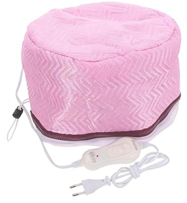 Gorro de vapor para el cabello - 27 x 18 cm calentado eléctricamente | Campana térmica portátil de 2 niveles | Gorro térmico para el cuidado del cabello para acondicionamiento profundo | Herramienta