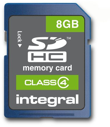 Integral 8GB SDHC Class 4 Card