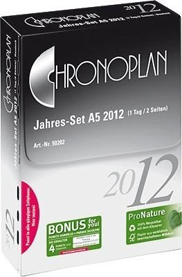Chronoplan 50202 kalenderinlägg 2022, årsuppsättning A5 med dagplaner (148 x 210 mm), ersättningskalendarium, perfekt för professionell dagplanering, multilperforering (1 dag på 2 sidor), vit