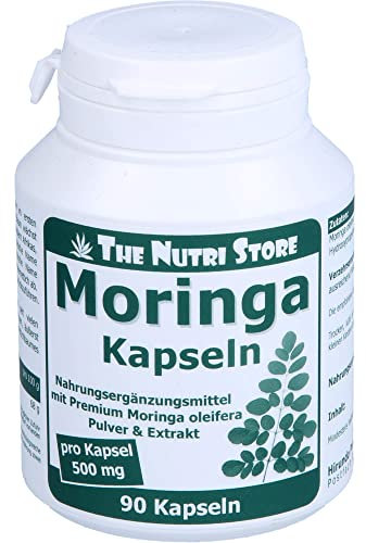 Moringa Kapseln 90 Stk. - mit Premium Moringa oleifera Pulver & Extrakt