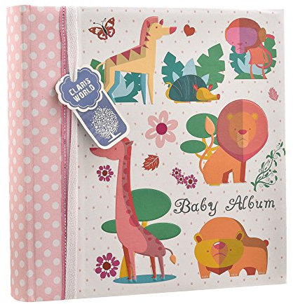 Baby Girls Pink Slip In Case Memo Photo Album 4 x 6'' For 200 Photos - Woodland Animals