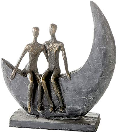 Casablanca Moon - Figura de Bronce (23 cm), Color Gris Oscuro