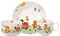 Villeroy & Boch - Hungry as a Bear Kindergeschirr-Set 3-teilig Grün, Spülmaschinenfest, Mikrowellensicher, Set mit Kinderteller, Kinderbecher und Müslischüssel für Kinder, Geschirr, Premium Porzellan