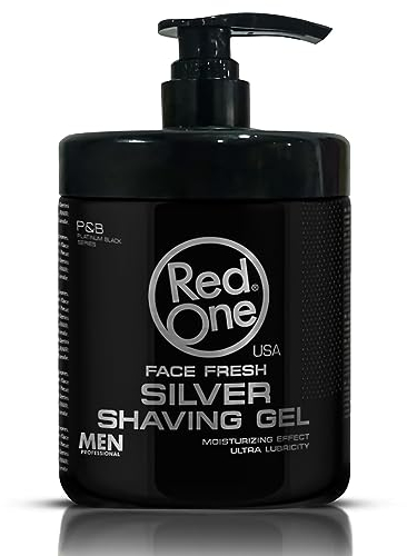 Redone Face Fresh Shaving Gel SILVER 1000ml | Rasiergel Transparent Herren | schäumt nicht | Ideal für Konturen | Barbershop Rasur Gel | Maskuliner Duft (Silver)