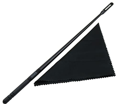 ZZHXSM Flute Cleaning Rod with Black Cleaning Cloth Flute Piccolo Cleaning Kit Woodwind Musical Instruments Accessories