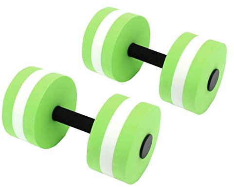 Manubri Acqua, Manubri Acquatici, Manubri Acquatici Sportivi, 2 Pezzi Manubri Galleggianti Acqua Eva Esercizio Yoga Manubri Schiuma Acqua Attrezzo Fitness per Uomini Donne Bambini(Verde)