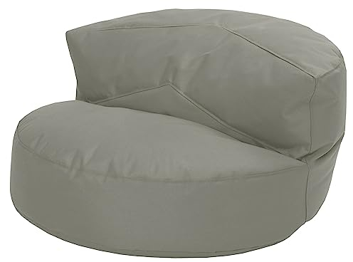 Green Bean Sitzsack Sofa mit Füllmaterial - Lounge im Sitzsack-Design 90x50cm mit ergonomischer Rückenlehne & waschbarem Bezug - Indoor und Outdoor geeignet in Khaki