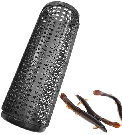 Jaula de red de pesca – Trampa de anguilas, agujeros cuadrados de ventilación, jaula de señuelos de pesca | Cangrejo de pececillo desmontable para peces y camarones