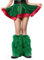 XEPST Damen Kunstpelz Beinwärmer Plüsch Beinwärmer, Mädchen Furry Fuzzy Beinwärmer Winter Stulpen Damen für Winterwärmer Karneval Halloween Fasching Mottoparty Verkleidung, Grün