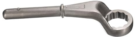 sourcing map Llave de mango tubular de extremo de caja de 1-3/4 pulgadas CR-V de 12 puntos de compensación de un solo extremo llave Torx de cuello alto para apretar tornillos y sujetadores, gris