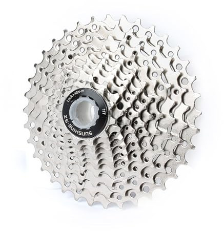 DHJKFU cykelkassett 10-växlad kassett 11-34T 11-40T 11-42T 11-46T 11-50T cykelkassetter frihjul passar mountainbike (silver 10S 11–36T)