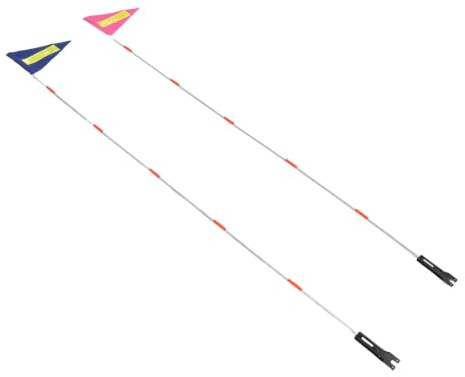 Generic 2 Uppsättningar Reflekterande Cykel Säkerhetsflaggor med Glasfiberstång Vattentäta Rivbeständiga och Uv-skyddade Barncykel Flaggor för Ökad Synlighet vid Utomhuscykling och