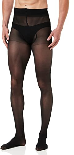 GLAMORY Support 40 collant di sostegno da uomo Nero L