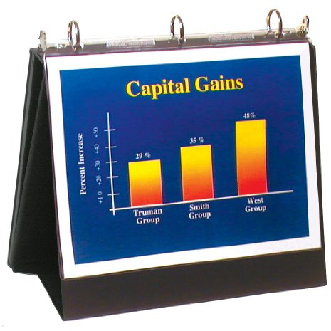 StoreSMART - Flip Chart Easel Presentation Binder - Landscape/Horizontal - Black - VH424