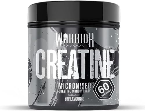 Warrior Creatine Monohydrate Powder 300g – 60 x 5g Servings – Proven to Support Physical Performance & Recovery (Not Tablets or Gummies) – Nutrition Supplement Post / Pre Workout (Unflavoured)