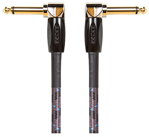 BOSS 3-Feet (1m) Instrument Cable, Angle ¼” Jack (BIC-3AA), 1/4