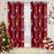 LORDTEX Tende natalizie con stampa di cervi e neve, per soggiorno e camera da letto, tende oscuranti con isolamento termico, tende per finestre con riduzione del rumore, lunghe 133 x 249 cm, rosso