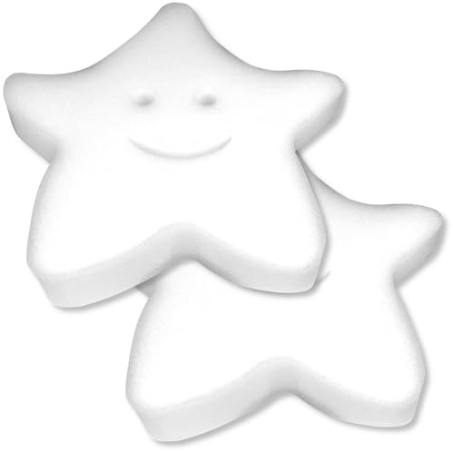 cyclingcolors 2X Éponge Écume Absorbant Dépôt Huile Graisse Crème Corps Gras Impureté Pollen Skimmer Piscine Spa Mousse 60PPI, Forme étoile