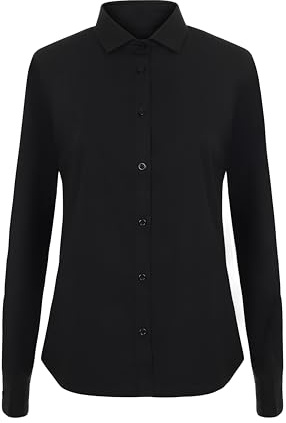 Velilla 405019S, Camisa Manga Larga Stretch Mujer, Color Negro, Talla M