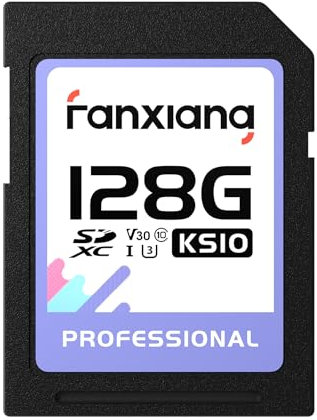 fanxiang SD Card 128GB, SDXC Memory Card, UHS-I, V30, Class 10, Up to 100MB/s, High Speed for 4K UHD Video, DSLR Camera, and Full HD Recording
