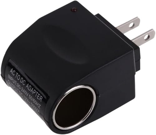 Black AC DC Converter Outlet Power Supply AC 110V - 220V to car DC 12V Replacement Car Supplies can be Used Conversion Adapter Power Converters Automotive Replacement Lighting