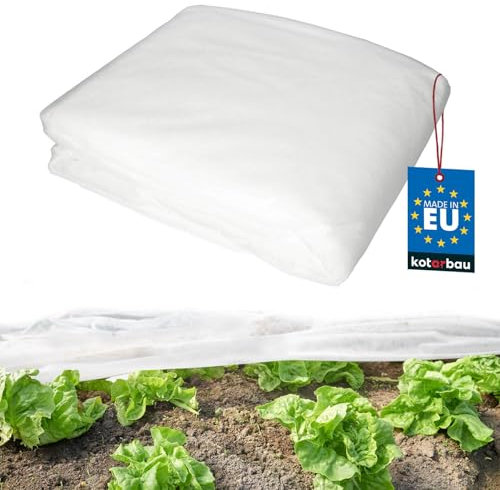 KOTARBAU® Toile anti-mauvaises herbes - 3,2 x 10 m - Pour plantes - 50 g/m² - Polypropylène - Blanc - Protection contre le gel - Protection contre le gel - Pour plantes - Bâche non tissée - Film