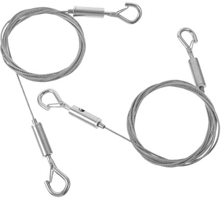 Artibetter 2piezas Perchero De Cuerda Para Colgar Ropa Alambre Resistente De Acero Inoxidable Kit Para Colgar Cuadros Metros Para Marcos De Fotos y Cuadros