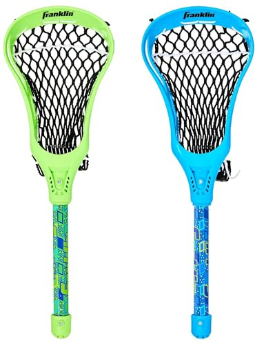 Franklin Sports Mini Lacrosse Set – 2 Mini Sticks & Ball – Indoor Outdoor Backyard Beach Game – 18” Lacrosse Sticks for Kids & Teens – Portable Safe Fun Toy – Mini-Lax Set
