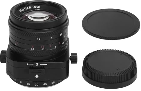 50mm F1.4 Manual Tilt Lens, Half Frame, Metal Build for FX Mount - Large Aperture for Low Light, Creative Tilt Photography, Ideal for Portraits and Videography