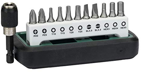 Bosch Home and Garden DIY 12tlg. Schrauberbit-Set Kompakt, 2608255995