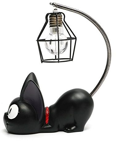 Resina creativa Kiki Cat Animal Night Light, Ornamenti Decorazione per la casa Regalo Piccola lampada da vivaio per gatti Respirazione LED Night Lamp