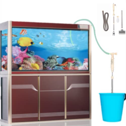 Cocoarm Aquarium Mulmsauger Aquarium Sauger Mulmsauger, Elektrisch Aquarium Reiniger ür Aquarien Algen/Kies/Schmutz Reinigung Wasserwechsel Pumpe Gravel Cleaner