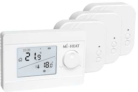 Mi-250S RF Thermostat d'ambiance sans fil avec 3 récepteurs sans fil pour chauffage électrique, therme, FBH