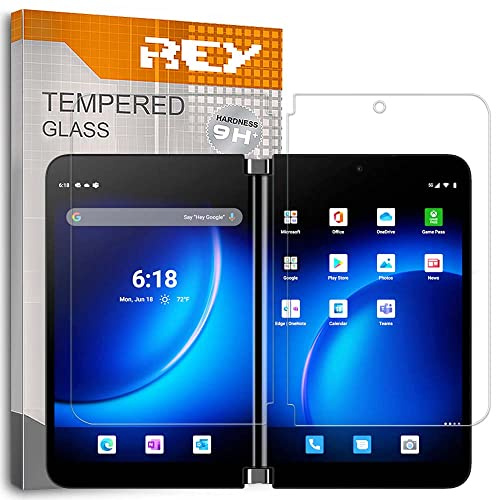 REY Pack 2X Pellicola salvaschermo per Microsoft Surface Duo 2, qualità Premium