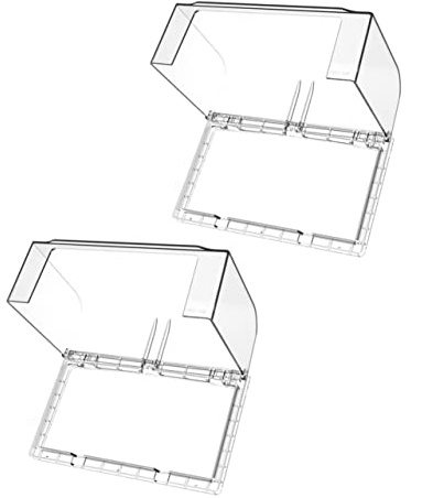 Cabilock 2pezzi Copripresa Scatola Protettiva Per Prese Elettriche Design Adesivo Senza Facile Installazione Per Casa e Ufficio Trasparente e Resistente