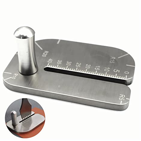 PANSHIYON Placa de ayuda para perforar costuras de cuero, placa de acero inoxidable para perforar, cincel de cordones de diamante o hierro para trabajos de manualidades